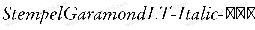 StempelGaramondLT-Italic字体转换