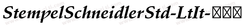 StempelSchneidlerStd-LtIt字体转换