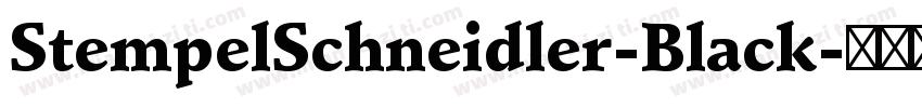 StempelSchneidler-Black字体转换