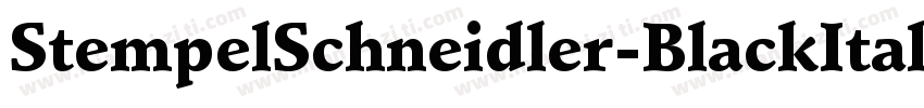 StempelSchneidler-BlackItalic字体转换