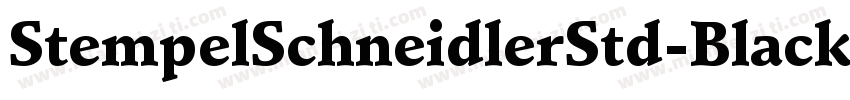 StempelSchneidlerStd-Black字体转换