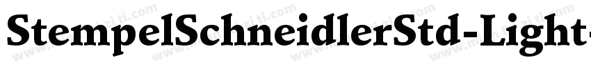 StempelSchneidlerStd-Light字体转换