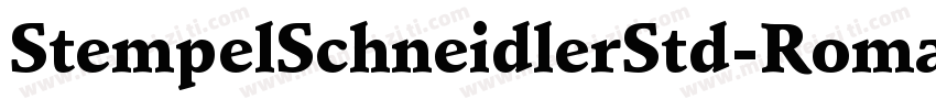 StempelSchneidlerStd-Roman字体转换
