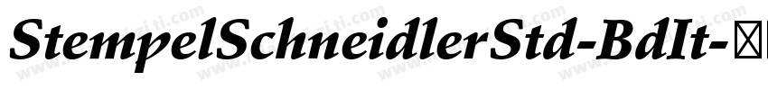 StempelSchneidlerStd-BdIt字体转换