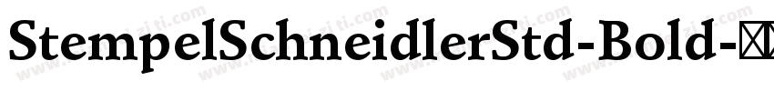 StempelSchneidlerStd-Bold字体转换