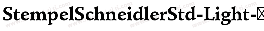 StempelSchneidlerStd-Light字体转换