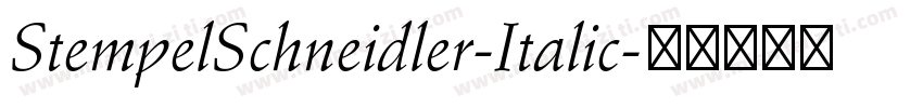 StempelSchneidler-Italic字体转换