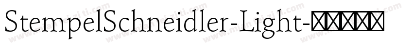 StempelSchneidler-Light字体转换