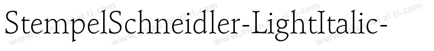 StempelSchneidler-LightItalic字体转换