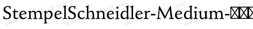 StempelSchneidler-Medium字体转换
