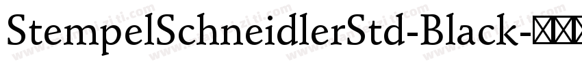 StempelSchneidlerStd-Black字体转换