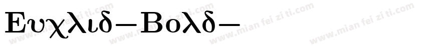 Euclid-Bold字体转换