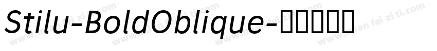 Stilu-BoldOblique字体转换