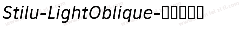 Stilu-LightOblique字体转换