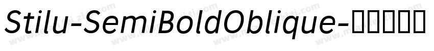 Stilu-SemiBoldOblique字体转换