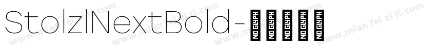 StolzlNextBold字体转换