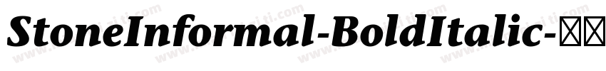 StoneInformal-BoldItalic字体转换