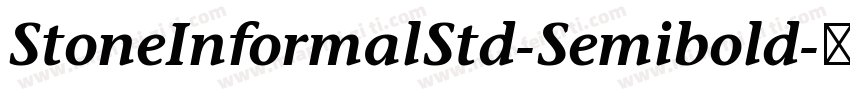 StoneInformalStd-Semibold字体转换