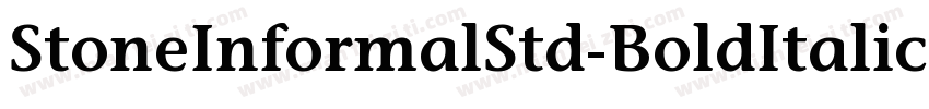 StoneInformalStd-BoldItalic字体转换
