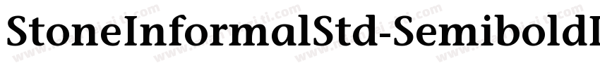 StoneInformalStd-SemiboldIt字体转换