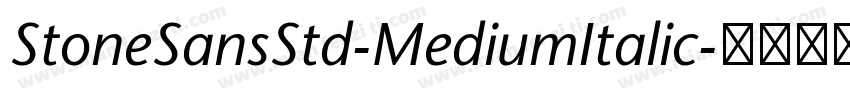 StoneSansStd-MediumItalic字体转换