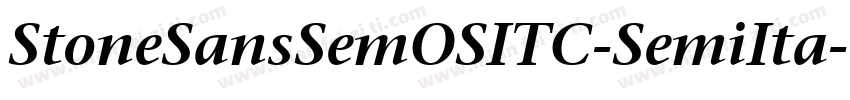 StoneSansSemOSITC-SemiIta字体转换