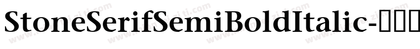 StoneSerifSemiBoldItalic字体转换