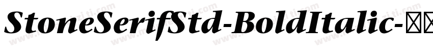 StoneSerifStd-BoldItalic字体转换