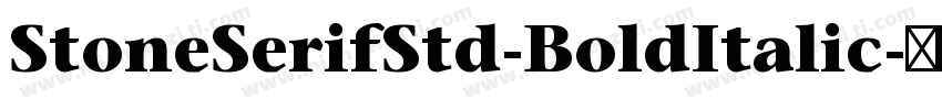 StoneSerifStd-BoldItalic字体转换