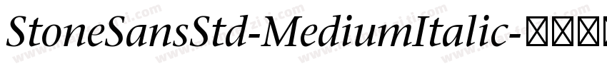 StoneSansStd-MediumItalic字体转换