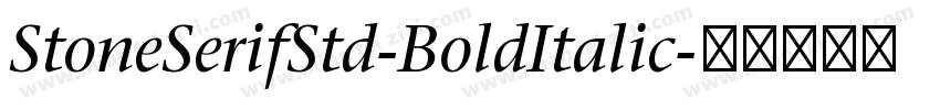 StoneSerifStd-BoldItalic字体转换