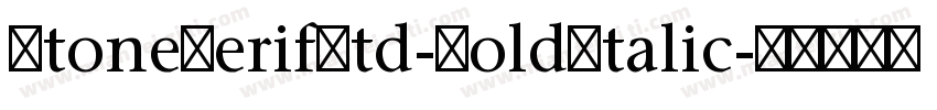 StoneSerifStd-BoldItalic字体转换
