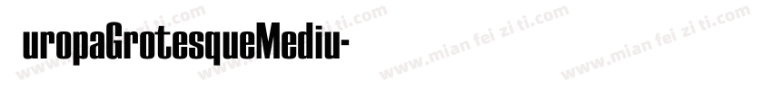 EuropaGrotesqueMediu字体转换