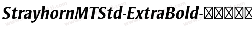 StrayhornMTStd-ExtraBold字体转换