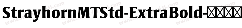 StrayhornMTStd-ExtraBold字体转换