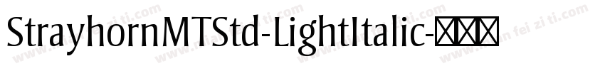 StrayhornMTStd-LightItalic字体转换