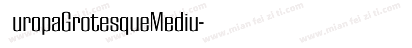 EuropaGrotesqueMediu字体转换