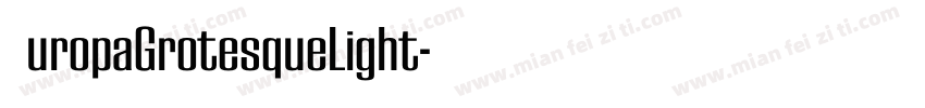 EuropaGrotesqueLight字体转换