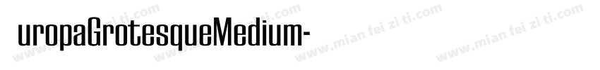 EuropaGrotesqueMedium字体转换