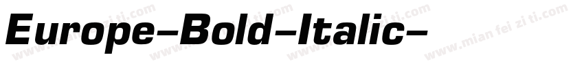 Europe-Bold-Italic字体转换