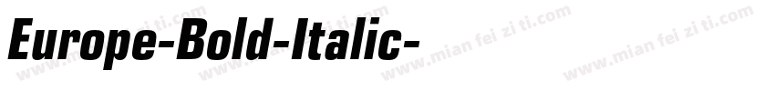 Europe-Bold-Italic字体转换