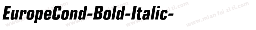 EuropeCond-Bold-Italic字体转换