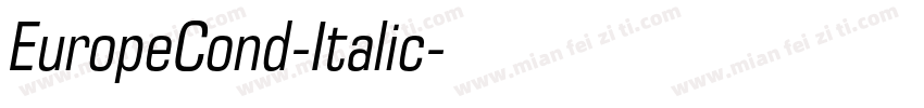 EuropeCond-Italic字体转换