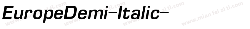 EuropeDemi-Italic字体转换