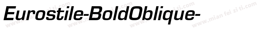 Eurostile-BoldOblique字体转换