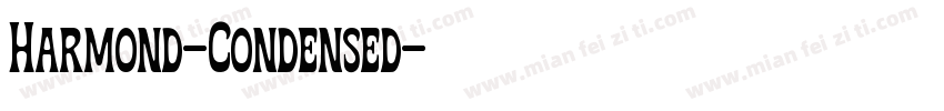 Harmond-Condensed字体转换