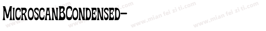 MicroscanBCondensed字体转换