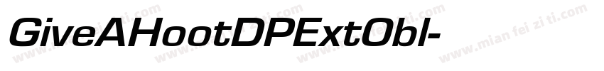 GiveAHootDPExtObl字体转换
