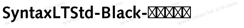 SyntaxLTStd-Black字体转换