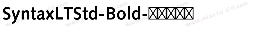 SyntaxLTStd-Bold字体转换